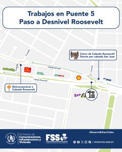 Recomendación vial del Fondo Social de Solidaridad ante el cierre por trabajos. / Foto: FSS.