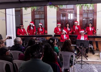 Vísperas de Navidad, un concierto gratuito de la Marimba Femenina de Concierto Ixoqib' Ajq'ojomab'. / Foto: MCD.