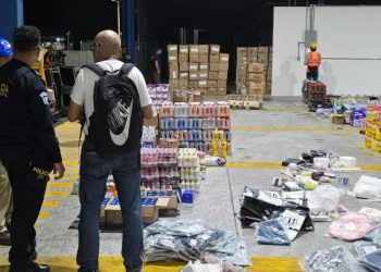 Mercadería de contrabando decomisada en agosto en Ayutla, San Marcos. / Foto: PNC.