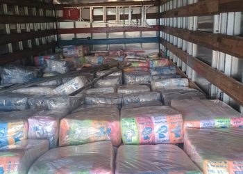 En uno de los camiones se localizó que se había reportada robada y cuyo destino era El Salvador.