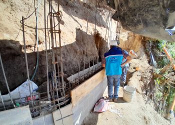 Una de las acciones que desarrolla Udevipo es la construcción de muros de contención para reducir riesgos de deslizamiento en sectores vulnerables.
