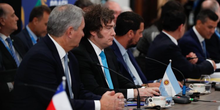 Presidente de Argentina, Javier Milei, se pronunció sobre Venezuela en la reunión del Mercosur. / Foto: EFE.