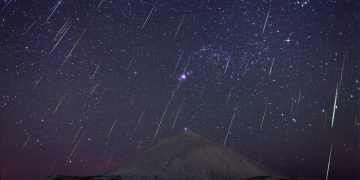 Las gemínidas. / Foto: Instituto de Astrofísica de Canarias.