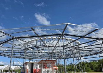 Nuevas antenas fortalecen el sistema de navegación del Aeropuerto Mundo Maya./Foto: DGAC.