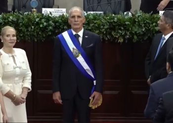 Nasry "Tito" Asfura, durante la toma de posesión del cargo de presidente de Honduras.