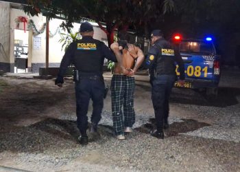 Agentes de la PNC capturaron a alias "Killer", en el progreso, en uno de los operativos que se llevan a cabo en todo el país por el estado de sitio.