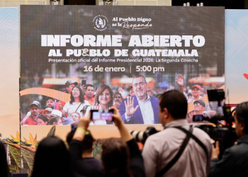 Presidente Bernardo Arévalo y vicepresidenta Karin Herrera presentarán informe abierto de gobierno al pueblo de Guatemala. (Foto: Analí Camey)