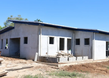 Avanzan en la construcción de nuevo Puesto de Salud en Ixcán, Quiché. (Foto: MSPAS)