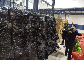 Tras la verificación, las autoridades determinaron que el cargamento estaba compuesto por aproximadamente 355 cajas de cigarrillos. / Foto: PNC