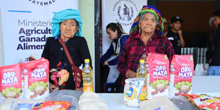 Cada ración alimentaria está compuesta por productos esenciales seleccionados por su aporte nutricional y su contribución a una dieta balanceada. / Foto: MAGA