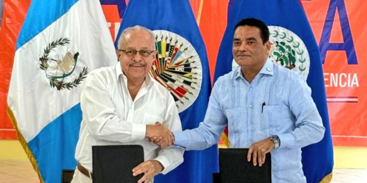 Cancilleres de Guatemala y Belice visitan Oficina de la OEA en la Zona de Adyacencia
