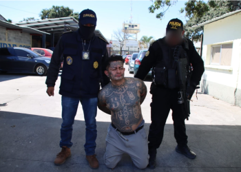 El pandillero fue localizado y capturado en el municipio de San Pedro Ayampuc. / Foto: PNC