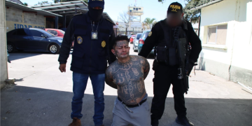 El pandillero fue localizado y capturado en el municipio de San Pedro Ayampuc. / Foto: PNC