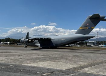 Aeronave C-17 en la Fuerza Aérea Guatemalteca./Foto: Minex.