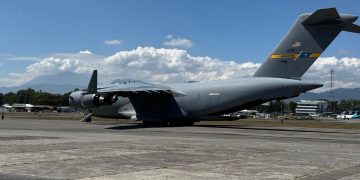 Aeronave C-17 en la Fuerza Aérea Guatemalteca./Foto: Minex.