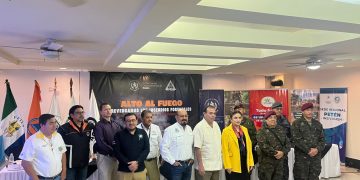 Conred presentó el Plan de Prevención de Incendios Forestales en Petén./Foto: DGAC.