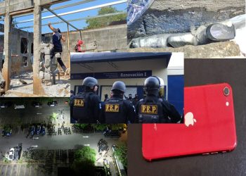 Como parte de la Operación Centinela, durante la inspección, las autoridades localizaron una pistola envuelta en nylon, así como dos teléfonos celulares, objetos prohibidos dentro del centro carcelario. / Foto: PNC