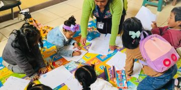 Niños de Nahualá reavivan el uso del idioma "k'iche'". / Foto: MCD.