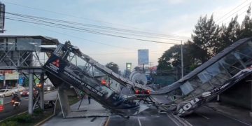 Recuerdan cierre vehicular en Aguilar Batres por instalación de pasarela en la 37 calle