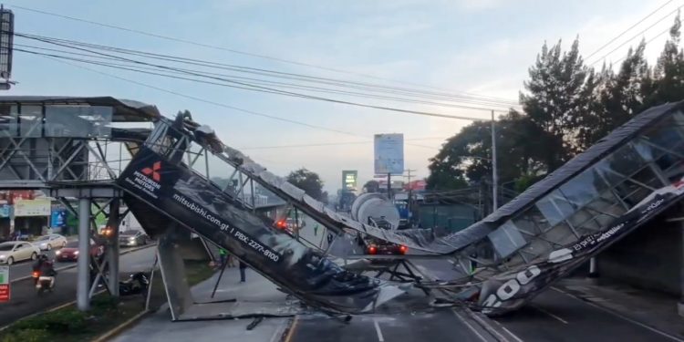 Recuerdan cierre vehicular en Aguilar Batres por instalación de pasarela en la 37 calle