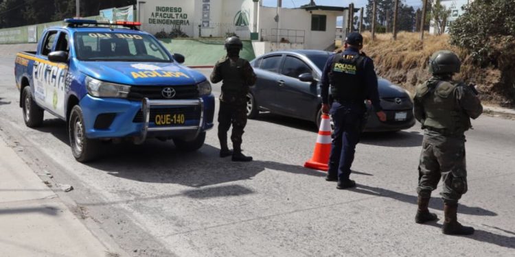 PNC y Ejército de Guatemala mantienen acciones de seguridad en Quetzaltenango