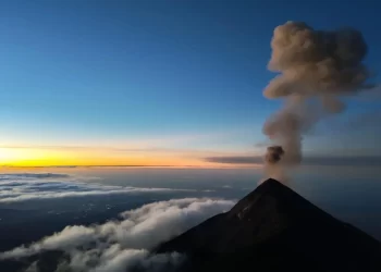 Continúa actividad del volcán de Fuego./Foto: Conred.