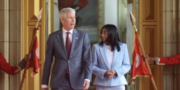 Presidenta encargada de Venezuela, Delcy Rodríguez, junto al secretario de Energía de Estados Unidos, Chris Wright. / Foto: EFE.
