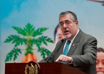 El presidente Bernardo Arévalo, durante La Ronda en la que hablo de los avances en seguridad durante el estado de sitio.