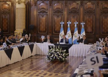 El presidente Bernardo Arévalo, en la primera reunión del Consejo Nacional de Desarrollo Urbano y Rural (Conadur) 2026.