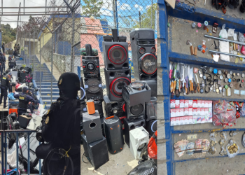 Esta requisa forma parte de las estrategias del gobierno como parte del plan de recuperar el control del Sistema Penitenciario. / Foto: PNC.