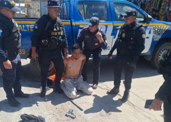 Pandillero del Barrio 18 es capturado tras ataque armado./Foto: PNC.