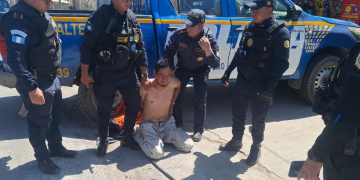 Pandillero del Barrio 18 es capturado tras ataque armado./Foto: PNC.