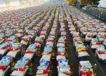 Cada paquete incluyó productos esenciales como arroz, maíz o harina de maíz nixtamalizada, frijol, aceite vegetal, avena, azúcar y una mezcla fortificada de harina de maíz y soya. / Foto: MAGA