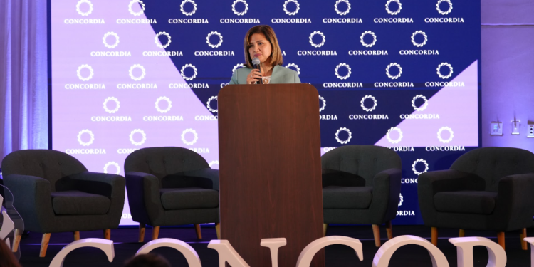 Vicepresidenta Karin Herrera. / Foto: Vicepresidencia de la República.