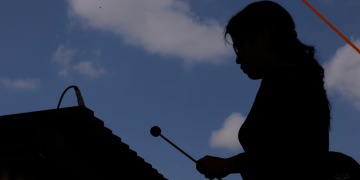 Plaza de la Constitución se llena de música de Marimba./Foto: Álex Jacinto.