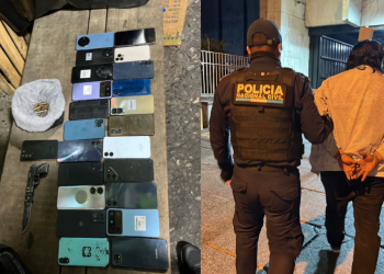 Rolando N y evidencia decomisada durante su captura. / Foto: PNC