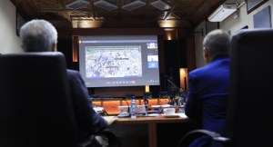 Reunión sobre el bloqueo de señales telefónicas en cárceles. / Foto: Mingob.