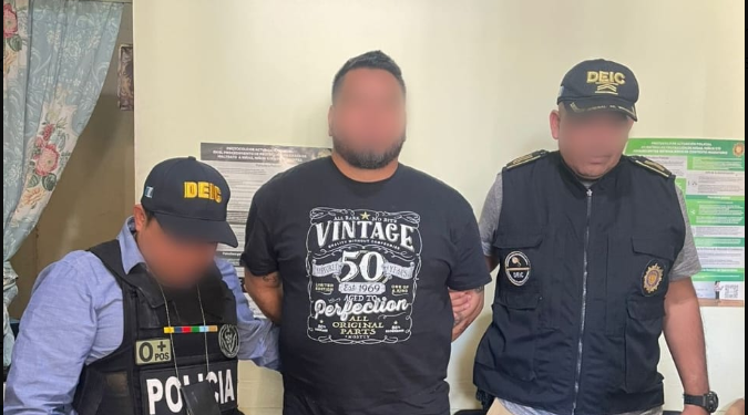 Capturado con orden de extradición. / Foto: PNC