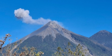 Actividad de volcán de Fuego. / Foto: MAGA.