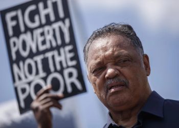 El ministro bautista estadounidense Jesse Jackson, defensor de los derechos civiles.