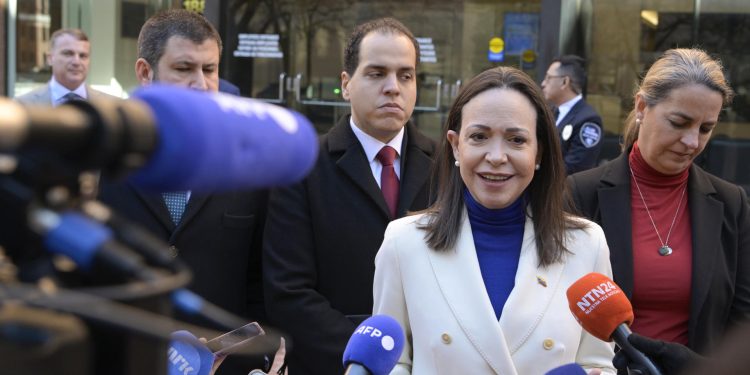 María Corina Machado brinda declaraciones luego de reunión en la CIDH, y condenó la captura de exdiputado opositor de Venezuela.