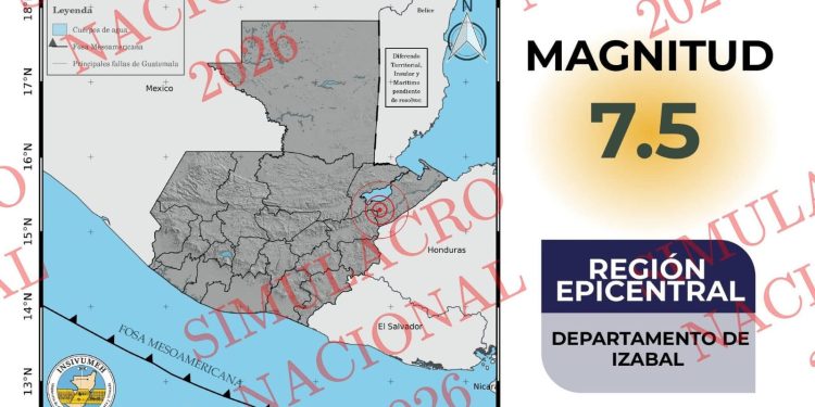 El Insivumeh reporta sismo de 7.5 grados de magnitud con epicentro en Izabal.