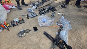 Resultados de requisa en Renovación I, Escuintla. / Foto: PNC.