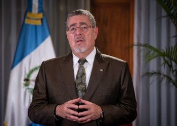 Presidente Bernardo Arévalo se pronuncia sobre la incautación de 4.9 toneladas de cocaína. / Foto: Álvaro Interiano.