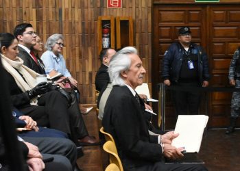 El periodista José Rubén Zamora, durante la audiencia en la que solicitó que se le otorque medida sustitutiva.