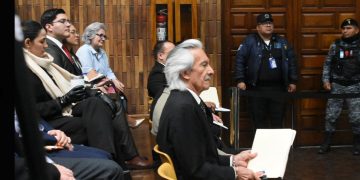 El periodista José Rubén Zamora, durante la audiencia en la que solicitó que se le otorque medida sustitutiva.