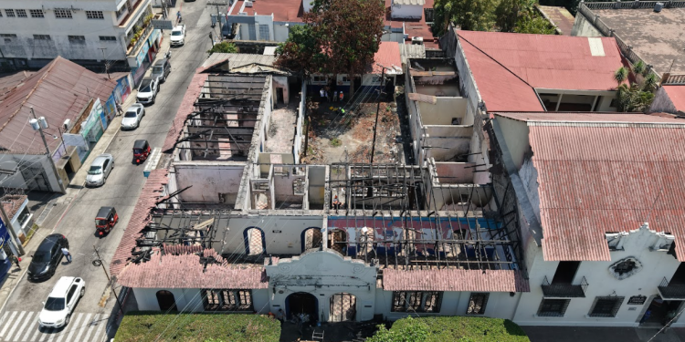 CIV busca restaurar el edificio de Correos y Telégrafos de Retalhuleu./Foto: CIV.