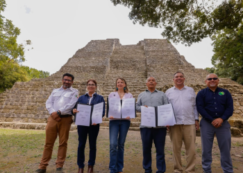 Guatemala, México y Belice firman memorándum de entendimiento trilateral a favor del Corredor Biocultural de la Gran Selva Maya . (Foto: Dickens Zamora)