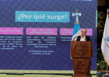 Viceministra de Desarrollo de la Micro, Pequeña y Mediana Empresa, Elizabeth Ugalde, en el lanzamiento del FIT. / Foto: Gilber García.