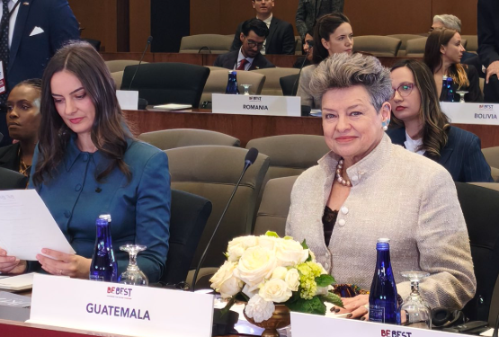 Lucrecia Peinado participa en el foro Fostering the Future Together. / Foto: RR.SS.